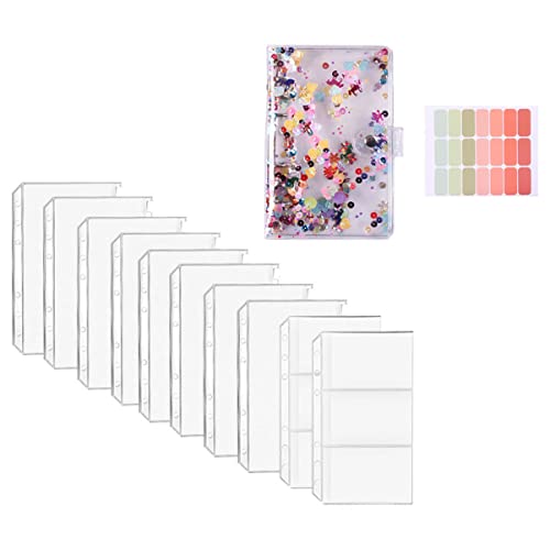 Gogogmee 1Satz Geldbinder mit Reißverschluss Transparentes Notizbuch für Budgetplanung Fächer für Karten und Etiketten für Haushaltsbuch und Geldorganisation von Gogogmee