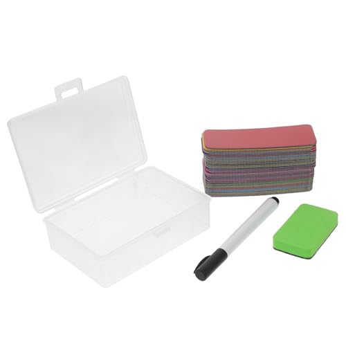 Gogogmee 1Satz Magnetische Etiketten Wiederverwendbare Namensschilder für und Klassenzimmer Beschreibbare und Abwischbare Magnetplatten Farben für Kühlschrank von Gogogmee