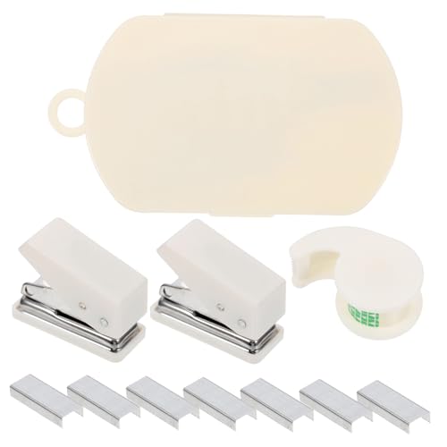 Gogogmee 1Satz Multifunktionsschneider für DIY Projekte Handwerkzeug mit Klebebandspender Heftgerät und Lochstanzer für Scrapbooking Büro und Schule von Gogogmee