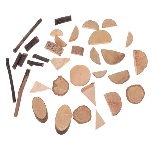 Gogogmee 1Satz Natürliche Holzscheiben Für DIY Bastelarbeiten Holzstücke Für Kunstprojekte Vorschule Und Kindergarten Für Dekorationen von Gogogmee