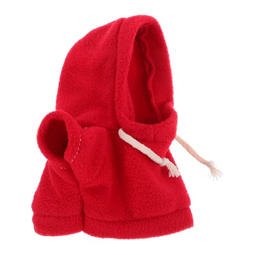 Gogogmee 1Stück Kuschelige Kleidung für Plüschtiere Rote Hoodie für Große Puppen Ergänzung für Sammlerstücke Einfach zu Reinigen Süßes Design Fördert Kreativität und Ist von Gogogmee
