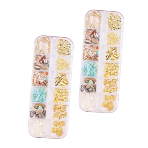 Gogogmee 2 Boxen Fächer Nagelkunst Dekorationsset mit Manicure Charms und Muschelscheiben Leichtes DIY Nagelzubehör für Natürliche und Künstliche Nägel Geeignet für Frauen und Besondere Gogogmee 2 Boxen Fächer Nagelkunst Dekorationsset mit Manicure Charms und Muschelscheiben Leichtes DIY Nagelzubehör für Natürliche und Künstliche Nägel Geeignet für Frauen und Besondere von Gogogmee