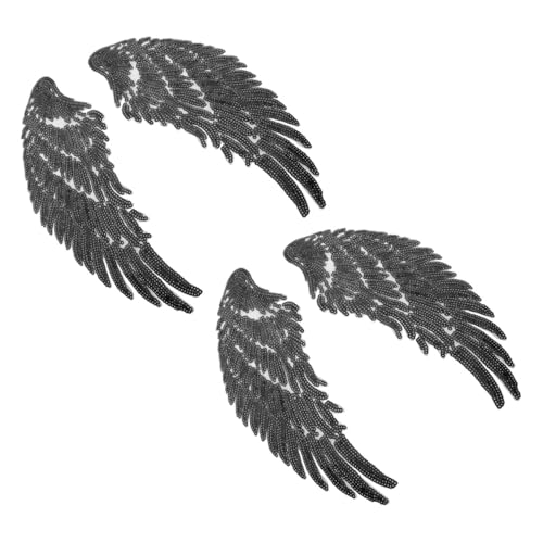 Gogogmee 2 Paare Pailletten Engelsflügel Aufnäher Bügelflicken Kleidung DIY Applikation Patch für Jacken Hemden Langlebig und Einfach Anzubringen Modisches Design Gogogmee 2 Paare Pailletten Engelsflügel Aufnäher Bügelflicken Kleidung DIY Applikation Patch für Jacken Hemden Langlebig und Einfach Anzubringen Modisches Design von Gogogmee