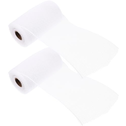 Gogogmee 2 Rollen Diy Dekorationsnetz Farbenfrohes Festival Mesh für Geschenkverpackungen Blumenarrangements und Kreative Bastelprojekte von Gogogmee