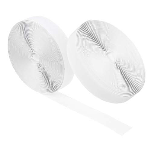 Gogogmee 2 Rollen Doppelseitiges Selbstklebendes Klettband aus Nylon Breit Stark Haftendes Klettverschlussband für Kabelmanagement Wiederverwendbar Zuschneidbar Vielseitig für Haushalt und von Gogogmee