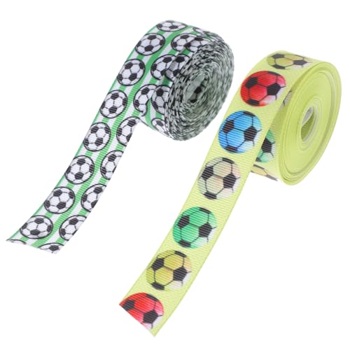 Gogogmee 2 Rollen Fußball Satinband Breit Geschenkband für Geschenkverpackung Schleifen Party Dekoration Elegantes Design Vielseitiges Dekorationsband Gogogmee 2 Rollen Fußball Satinband Breit Geschenkband für Geschenkverpackung Schleifen Party Dekoration Elegantes Design Vielseitiges Dekorationsband von Gogogmee