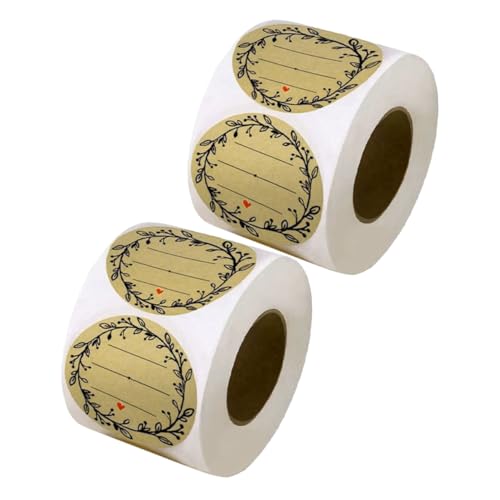 Gogogmee 2 Rollen Kreative Backsticker mit Selbstklebenden Etiketten mit Dekorativen Aufklebern für Verpackungen und DIY Projekte für Kekse Süßigkeiten und Festlichkeiten von Gogogmee