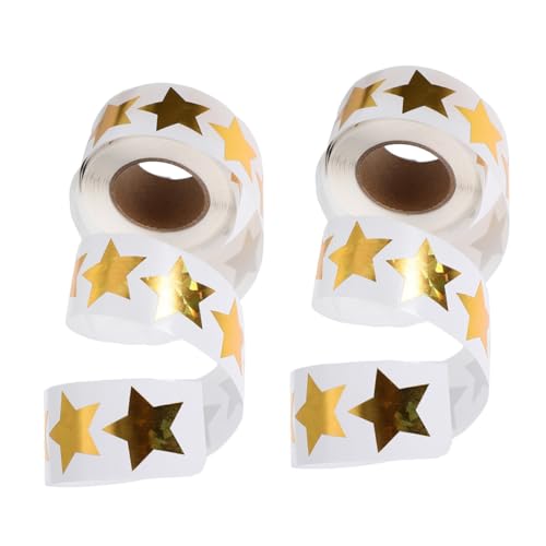 Gogogmee 2 Rollen Pentagram Aufkleber Selbstklebende Sternaufkleber Belohnungssticker für Schüler für Klassenzimmer Bastelprojekte und Verpackungen Sticker pro Rolle Gogogmee 2 Rollen Pentagram Aufkleber Selbstklebende Sternaufkleber Belohnungssticker für Schüler für Klassenzimmer Bastelprojekte und Verpackungen Sticker pro Rolle von Gogogmee
