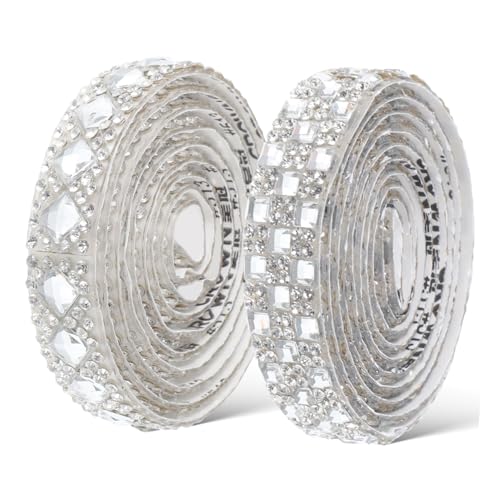 Gogogmee 2 Rollen Selbstklebendes Strassband Breit Glänzendes Strassband zum Zuschneiden Robustes Bling Dekoband für Kleidung Bastelprojekte und Verzierungen Gogogmee 2 Rollen Selbstklebendes Strassband Breit Glänzendes Strassband zum Zuschneiden Robustes Bling Dekoband für Kleidung Bastelprojekte und Verzierungen von Gogogmee