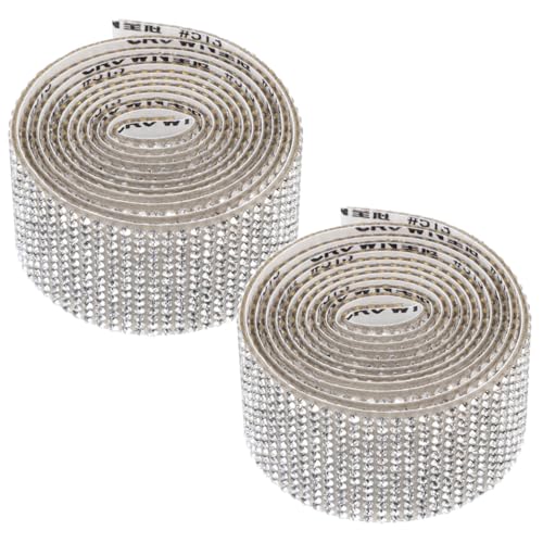 Gogogmee 2 Rollen Selbstklebendes Strassband DIY Rhinestone Dekorationsband Reihen Silber Breit für Kleidung Basteln und Haushaltsdekoration Gogogmee 2 Rollen Selbstklebendes Strassband DIY Rhinestone Dekorationsband Reihen Silber Breit für Kleidung Basteln und Haushaltsdekoration von Gogogmee