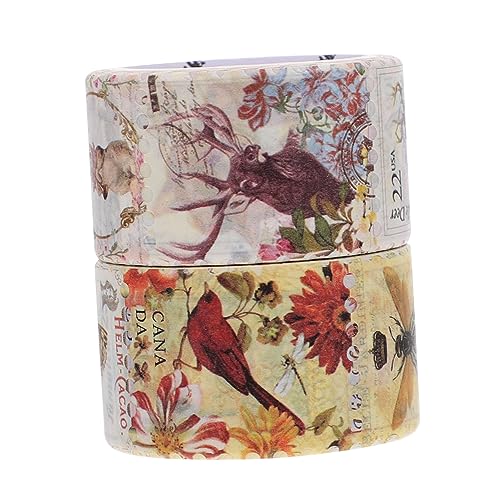 Gogogmee 2 Rollen Washi Tape Design Retro Scrapbooking Klebeband DIY Sticker für Planer Journal Notizbuch Dekoration mit Sicherem Klebstoff und Tragbar Gogogmee 2 Rollen Washi Tape Design Retro Scrapbooking Klebeband DIY Sticker für Planer Journal Notizbuch Dekoration mit Sicherem Klebstoff und Tragbar von Gogogmee