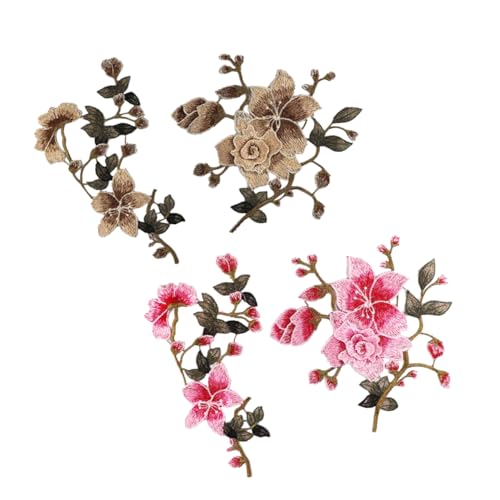 Gogogmee 2 Sätze Blumenförmige Stickpatches Bestickte Applikationen für Kleidung zum Aufnähen und Dekorieren von Stoffen Braun und Rosa Gogogmee 2 Sätze Blumenförmige Stickpatches Bestickte Applikationen für Kleidung zum Aufnähen und Dekorieren von Stoffen Braun und Rosa von Gogogmee