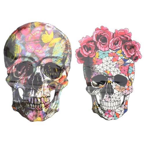 Gogogmee 2 Stk. Halloween Bügelbild Totenkopf Aufnäher Heat Transfer Patches Bunte Muster DIY Kleidung Dekoration Einfaches Aufbügeln Festliches Design Gogogmee 2 Stk. Halloween Bügelbild Totenkopf Aufnäher Heat Transfer Patches Bunte Muster DIY Kleidung Dekoration Einfaches Aufbügeln Festliches Design von Gogogmee
