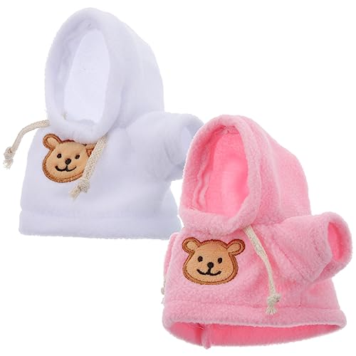 2 Stück Stofftier-Kleidung, Austauschbare Bärenpuppenkleidung, Hoodies, Puppen-Dekor, Bären-Zubehör, Outfits, DIY-Zubehör 2 Stück Stofftier-Kleidung, Austauschbare Bärenpuppenkleidung, Hoodies, Puppen-Dekor, Bären-Zubehör, Outfits, DIY-Zubehör von Gogogmee