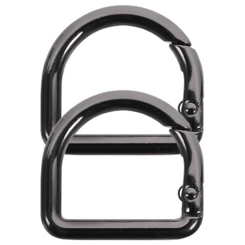 Gogogmee 2 Stück D Förmiger Feder Karabinerhaken Metall Robuste Schnappverschluss Clips für DIY Schmuck und Taschen Korrosionsbeständig und Leicht für Handwerk und Dekoration von Gogogmee