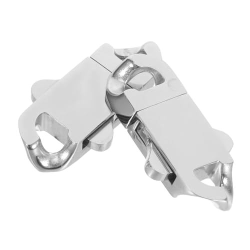 Gogogmee 2 Stück Freigabezubehör Und Verbindungsfedern Für Halsketten Verbindungsstücke Karabiner Edelstahlzubehör DIY Verschlüsse Schnappverschluss Halskette Für Stahlschmuck von Gogogmee