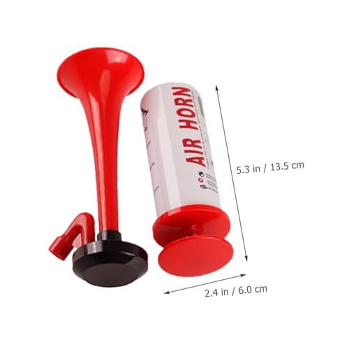 Gogogmee 2 Stück Handpumpe Air Horn Laute Hupe zum Anfeuern bei Sportevents Partys und Feiern Tragbares Fanfarenhorn als Fanartikel für Fußball Bootfahren und Cheerleading von Gogogmee