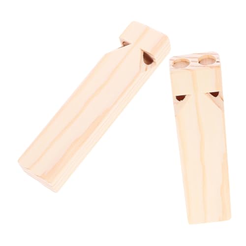 Gogogmee 2 Stück Holzpfeife DIY Musikinstrument Unlackiert Kreativ Lernspielzeug Ab Monate Musikalisches Holzpfeifchen für Frühe und Künstlerisches von Gogogmee