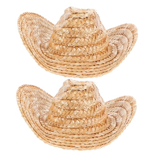 Gogogmee 2 Stück Mini Cowboy Strohhüte aus Leichtem Material Dekorative Puppenhüte für Diy Bastelprojekte Vielseitige Western Accessoires für Puppen Haustiere und Kreative Sommerdeko Gogogmee 2 Stück Mini Cowboy Strohhüte aus Leichtem Material Dekorative Puppenhüte für Diy Bastelprojekte Vielseitige Western Accessoires für Puppen Haustiere und Kreative Sommerdeko von Gogogmee