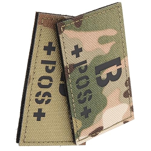 Gogogmee 2 Stück Reflektierendes Blutgruppen Patch im Camouflage Design für und Ausrüstung Einfach Anzubringen mit für Notfälle Geeignet von Gogogmee