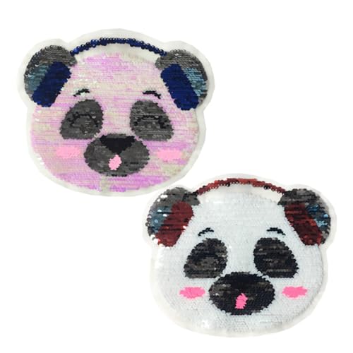 Gogogmee 2 Stück Reversible Pailletten Stickerei Aufnäher Panda Ohrhörer Motiv Farbwechselnde Textil Sticker zum Aufnähen Strapazierfähige Dekorative Patches für Kleidung Taschen Jacken Gogogmee 2 Stück Reversible Pailletten Stickerei Aufnäher Panda Ohrhörer Motiv Farbwechselnde Textil Sticker zum Aufnähen Strapazierfähige Dekorative Patches für Kleidung Taschen Jacken von Gogogmee