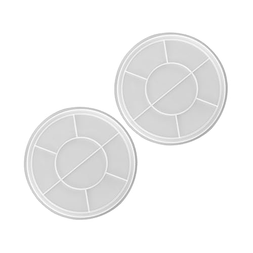 Gogogmee 2 Stück Runde Silikonformen für DIY Obst und Desserttabletts Praktische Gießform für Handwerksprojekte für Snacks und Aufbewahrung von Gogogmee