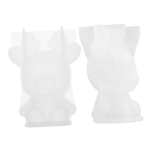 Gogogmee 2 Stück Silikonform Reh Kit Hitzebeständig Wiederverwendbar Flexibel für DIY Epoxidharz Harz Schmuck Bastelornamente Kreative Figurine Herstellung von Gogogmee