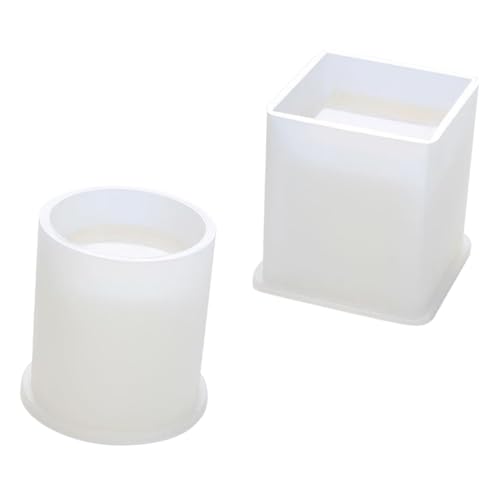 Gogogmee 2 Stück Silikonform für Stiftehalter Diy Epoxidharz Gießform für Kreative Aufbewahrungslösungen Flexibel Transparent und Leicht zu Reinigen von Gogogmee