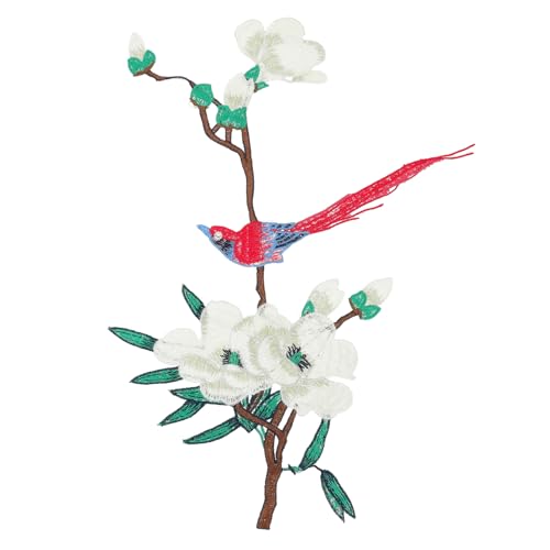 Gogogmee 2 Stück Teiliges Bestickte Applikationen mit Magnolienblumen und Vögeln Bunte DIY Stoffaufnäher für Kinderkleider Handgefertigte Bekleidungsdekorationsflicken zum Nähen und Gogogmee 2 Stück Teiliges Bestickte Applikationen mit Magnolienblumen und Vögeln Bunte DIY Stoffaufnäher für Kinderkleider Handgefertigte Bekleidungsdekorationsflicken zum Nähen und von Gogogmee