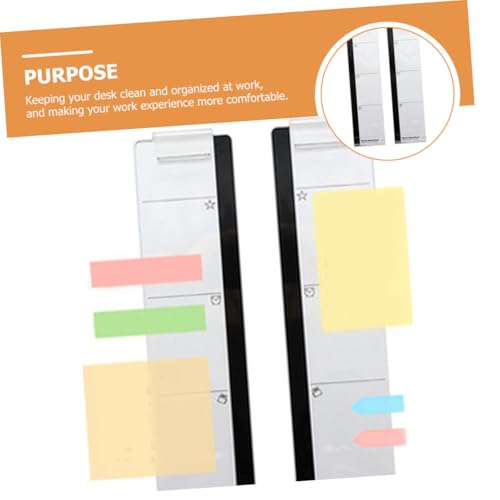Gogogmee 2 Stück Teiliges Memo Board für Computer Monitor Transparentes Haftnotiz board mit Starker Klebkraft Multifunktional für Büro und Zuhause Einfach zu Montieren Praktisches von Gogogmee