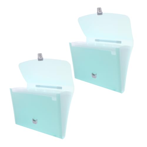 Gogogmee 2 Stück Teiliges Organizer Fächern Erweiterbare Papiermappe mit Beschriftbaren Registerkarten und Robustem Griff Flexibler Dokumentenhalter für Büro Schule und Unterricht von Gogogmee