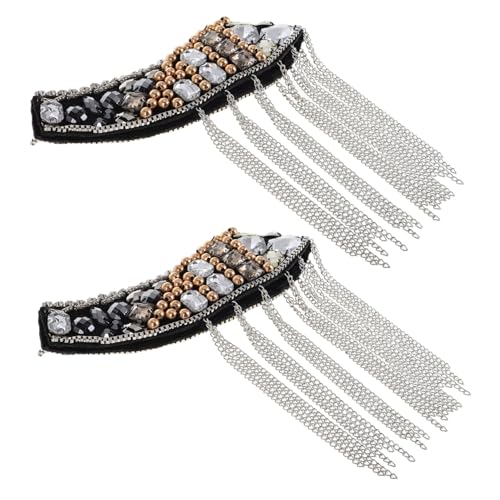Gogogmee 2 Stück Teiliges Schulterabzeichen aus Metall Geschwungene Schulterpatches mit Quasten Modische Epauletten für Kostüme Jacken Uniformen Leichte und Praktische Modeaccessoires Gogogmee 2 Stück Teiliges Schulterabzeichen aus Metall Geschwungene Schulterpatches mit Quasten Modische Epauletten für Kostüme Jacken Uniformen Leichte und Praktische Modeaccessoires von Gogogmee