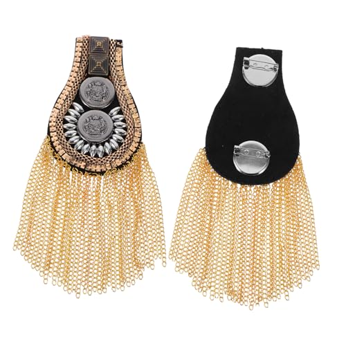 Gogogmee 2 Stück Teiliges Schulterabzeichen mit Quasten und Kettenanhänger Modische Anzug schulterklappe aus Robustem Material Vielseitig Kombinierbar Abnehmbares Design für Party Hochzeit Gogogmee 2 Stück Teiliges Schulterabzeichen mit Quasten und Kettenanhänger Modische Anzug schulterklappe aus Robustem Material Vielseitig Kombinierbar Abnehmbares Design für Party Hochzeit von Gogogmee
