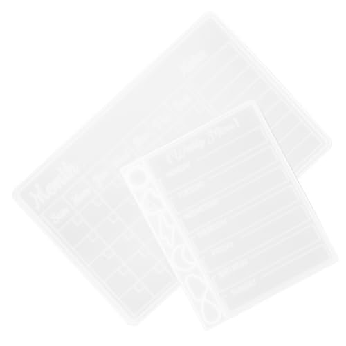 Gogogmee 2 Stück Teiliges Silikon Diy Kalenderform Wiederverwendbare Gießform für Epoxidharz Kreative Gestaltung von Monats und Wochenkalendern Präzise Details und Designs von Gogogmee