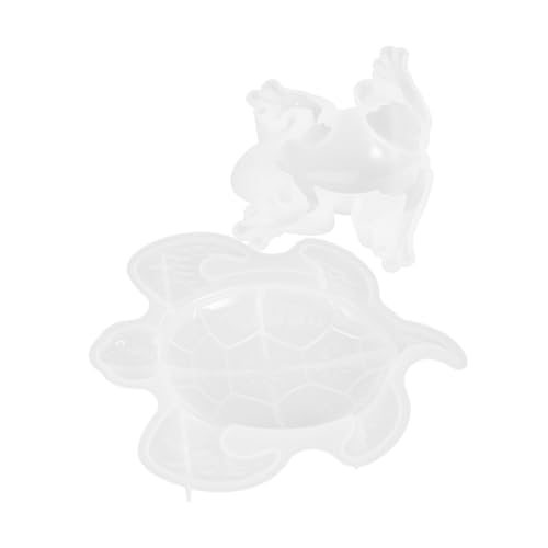 Gogogmee 2 Stück Teiliges Silikonform Frosch und Schildkröte für DIY Epoxidharz Gießform Tiermotiv zum Basteln und Dekorieren Flexible Glatte Formen für Kreative Handwerksprojekte von Gogogmee
