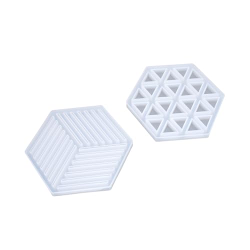 Gogogmee 2 Stück Teiliges Silikonform Hexagon Untersetzer Gießform für DIY Kristall Epoxidharz Fondant Backform Hitzebeständig und Antihaftend für Kuchen Schokolade Handwerk Gogogmee 2 Stück Teiliges Silikonform Hexagon Untersetzer Gießform für DIY Kristall Epoxidharz Fondant Backform Hitzebeständig und Antihaftend für Kuchen Schokolade Handwerk von Gogogmee