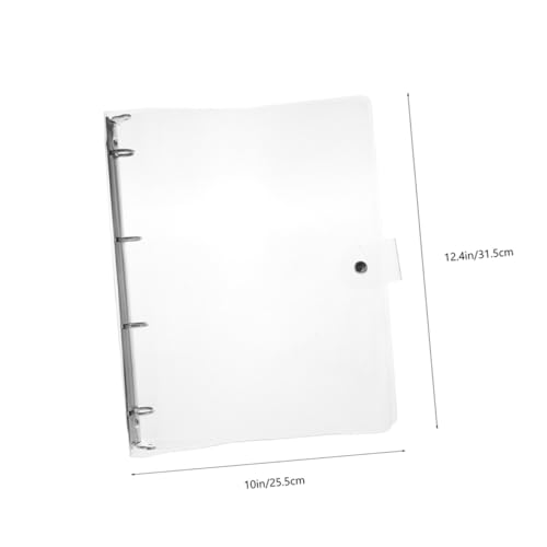 Gogogmee 2 Stück Teiliges Transparentes Notizbuch cover aus Hochwertigem Kunststoff Strapazierfähige Wiederbefüllbare Ringbuch hülle mit Löchern Praktisches Büro Schulzubehör von Gogogmee