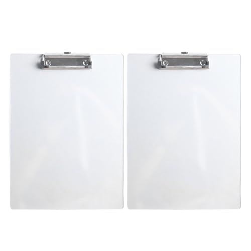Gogogmee 2 Stück Transparente Schreibtafel Klemmbrett mit Clip Robustes Pet Material Tragbar Flexibel für Büro Schule und Konferenzen für Dokumente und Notizen Gogogmee 2 Stück Transparente Schreibtafel Klemmbrett mit Clip Robustes Pet Material Tragbar Flexibel für Büro Schule und Konferenzen für Dokumente und Notizen von Gogogmee
