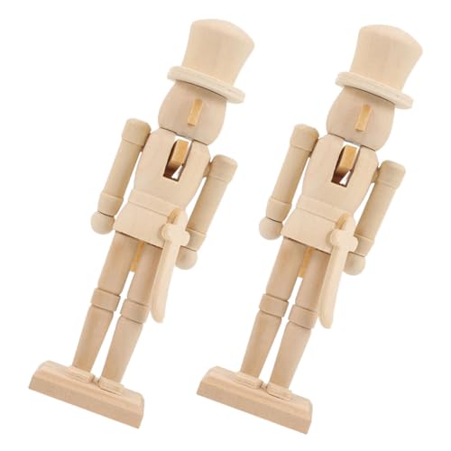 Gogogmee 2 Stück Unbemalte Holz Soldaten DIY Basteln Weihnachtsdeko Handwerksspielzeug für Erwachsene Natürliche Holzfigur für Xmas Festgestaltung Gogogmee 2 Stück Unbemalte Holz Soldaten DIY Basteln Weihnachtsdeko Handwerksspielzeug für Erwachsene Natürliche Holzfigur für Xmas Festgestaltung von Gogogmee