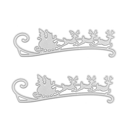 Gogogmee 2 Stück Weihnachts Metall Stanzformen Schneiden Schlitten DIY Scrapbooking Prägeschablonen für Kartengestaltung und Papierbasteln Gogogmee 2 Stück Weihnachts Metall Stanzformen Schneiden Schlitten DIY Scrapbooking Prägeschablonen für Kartengestaltung und Papierbasteln von Gogogmee