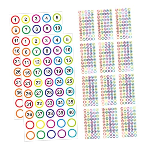 Gogogmee 20 Blatt Runde Selbstklebende Zahlenaufkleber Bunte Vinyl Nummernaufkleber für Türen Schränke Aufbewahrung Multifunktionale Digital Labels Gogogmee 20 Blatt Runde Selbstklebende Zahlenaufkleber Bunte Vinyl Nummernaufkleber für Türen Schränke Aufbewahrung Multifunktionale Digital Labels von Gogogmee