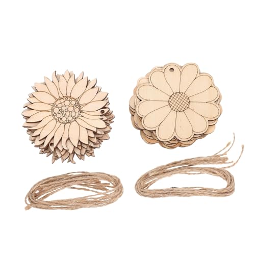 Gogogmee 20 Stück DIY Holzscheiben für Kreative Bastelprojekte Unlackierte Sonnenblumen und Blumenformen für Erwachsene zum Malen und Dekorieren Gogogmee 20 Stück DIY Holzscheiben für Kreative Bastelprojekte Unlackierte Sonnenblumen und Blumenformen für Erwachsene zum Malen und Dekorieren von Gogogmee