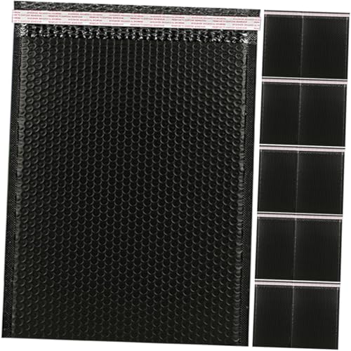 Gogogmee 20 Stück Dicke Luftpolster Versandtaschen Selbstklebend Gepolstert Schüttelsicher Matte Schwarze Polsterumschläge für Warensendung Schmuck Kosmetik Kleidung von Gogogmee