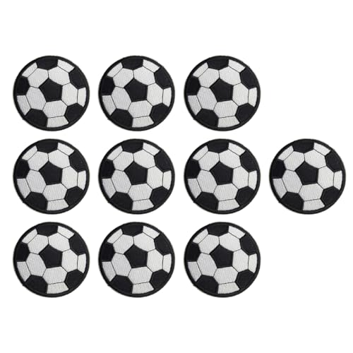 Gogogmee 20 Stück Fußball Aufnäher zum Aufbügeln DIY Stoffpatches für Kleidung Jeans Taschen Schuhe Bastelarbeiten Langlebige Stickerei Labels für Kreative Reparaturen und Dekoration von Gogogmee