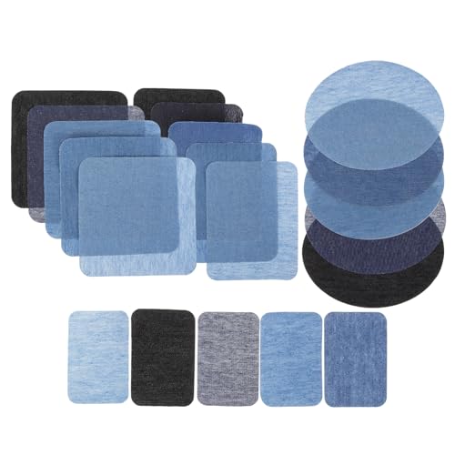Gogogmee 20 Stück Jeans Reparatur Patches Waschbare Selbstklebende Flicken für Kleidung Vielseitig Einsetzbar Fünf Farben und Vier für Reisen und Notfallreparaturen von Gogogmee