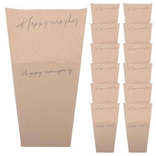 Gogogmee 20 Stück Kraftpapier Blumentüten Transparente Blumensträuße Verpackungstaschen mit Offenem Boden Langlebige Blumenstrauß Hüllen für Blumenläden und Geschenkverpackung von Gogogmee