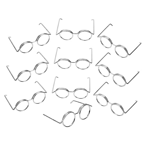Gogogmee 20 Stück Miniatur Brillen für Puppen Teiliges aus Metall ohne Gläser für Puppenhaus Dekoration und DIY Projekte Stilvolle Accessoires für Puppen Vielseitig Einsetzbar von Gogogmee