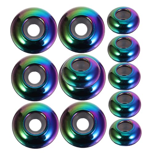 Gogogmee 20 Stück Runde Spacer Perlen mit Regenbogen Finish für Diy Armband und Schmuckherstellung Widerstandsfähig und Farbintensiv von Gogogmee