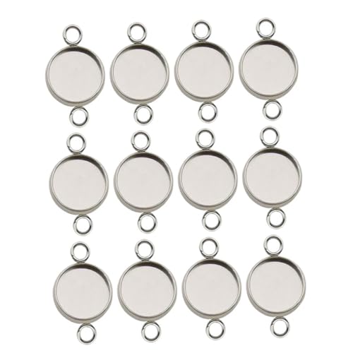 Gogogmee 20 Stück Runde Verbinder, 25 Mm, Lünetten-anhänger-tabletts Mit Leeren Cabochon-tablett-charm-links Für Die Schmuckherstellung Gogogmee 20 Stück Runde Verbinder, 25 Mm, Lünetten-anhänger-tabletts Mit Leeren Cabochon-tablett-charm-links Für Die Schmuckherstellung von Gogogmee