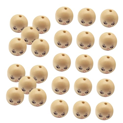 Gogogmee 20 Stück Teiliges Holzkugeln mit Lachendem Gesicht Natürliche Holzperlen Lose DIY Schmuckperlen für Mädchen für Armbänder Schlüsselanhänger und Basteldekorationen Gogogmee 20 Stück Teiliges Holzkugeln mit Lachendem Gesicht Natürliche Holzperlen Lose DIY Schmuckperlen für Mädchen für Armbänder Schlüsselanhänger und Basteldekorationen von Gogogmee
